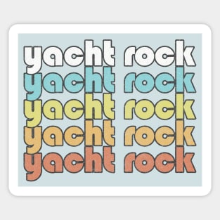 YACHT ROCK /// Retro Faded-Style Typography Design Sticker